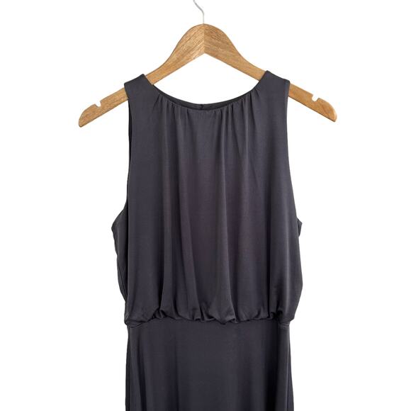 NEW Susana Monaco Silk Metal Gray Mini Dress Button Back Detail Size 6 - Picture 3 of 11